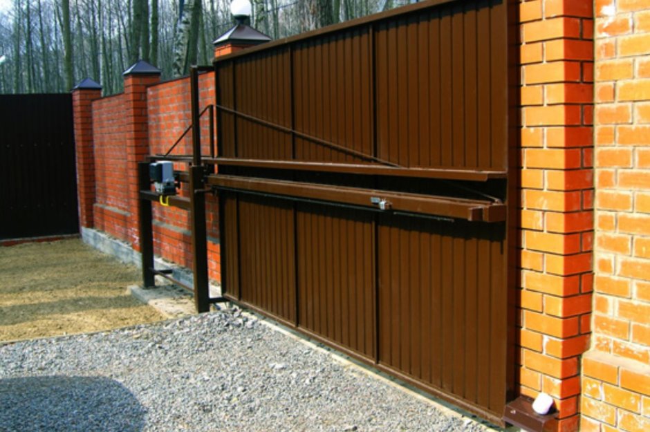 Консольные откатные ворота