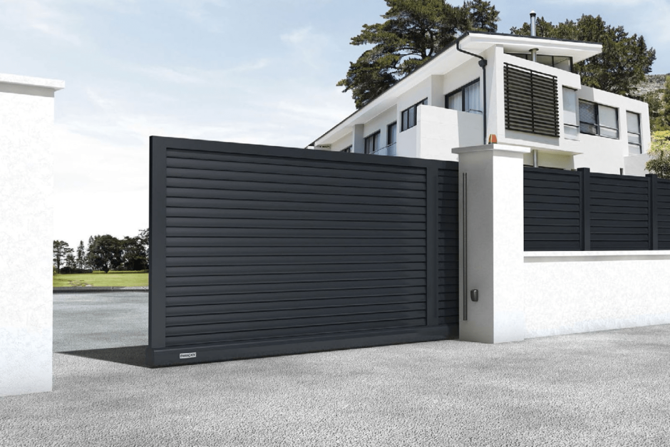 Раздвижные ворота Алютех