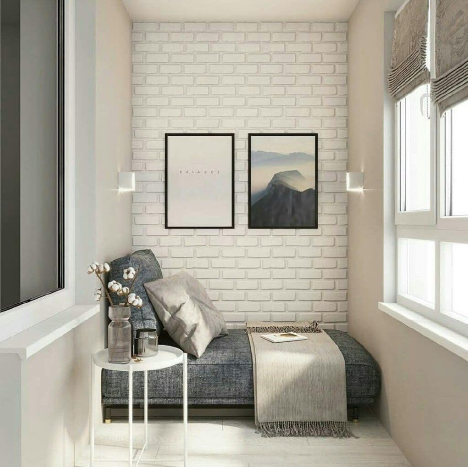 Лоджия в стиле лофт