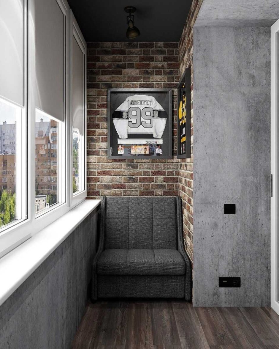 Стильная отделка балкона