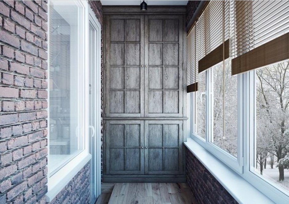 Балкон в стиле лофт п 44т