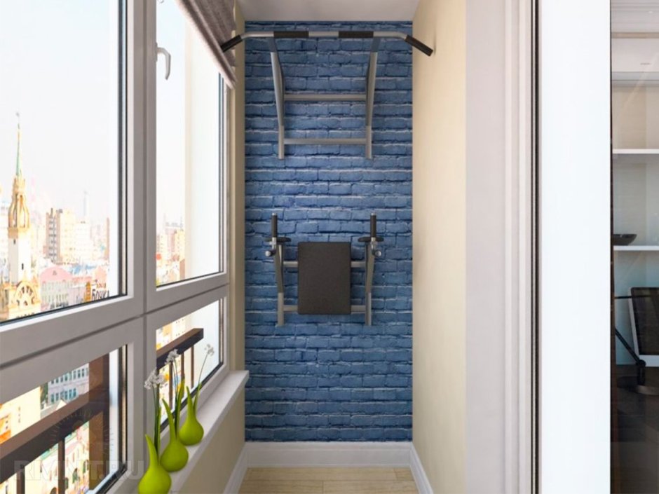 Лоджия в стиле лофт