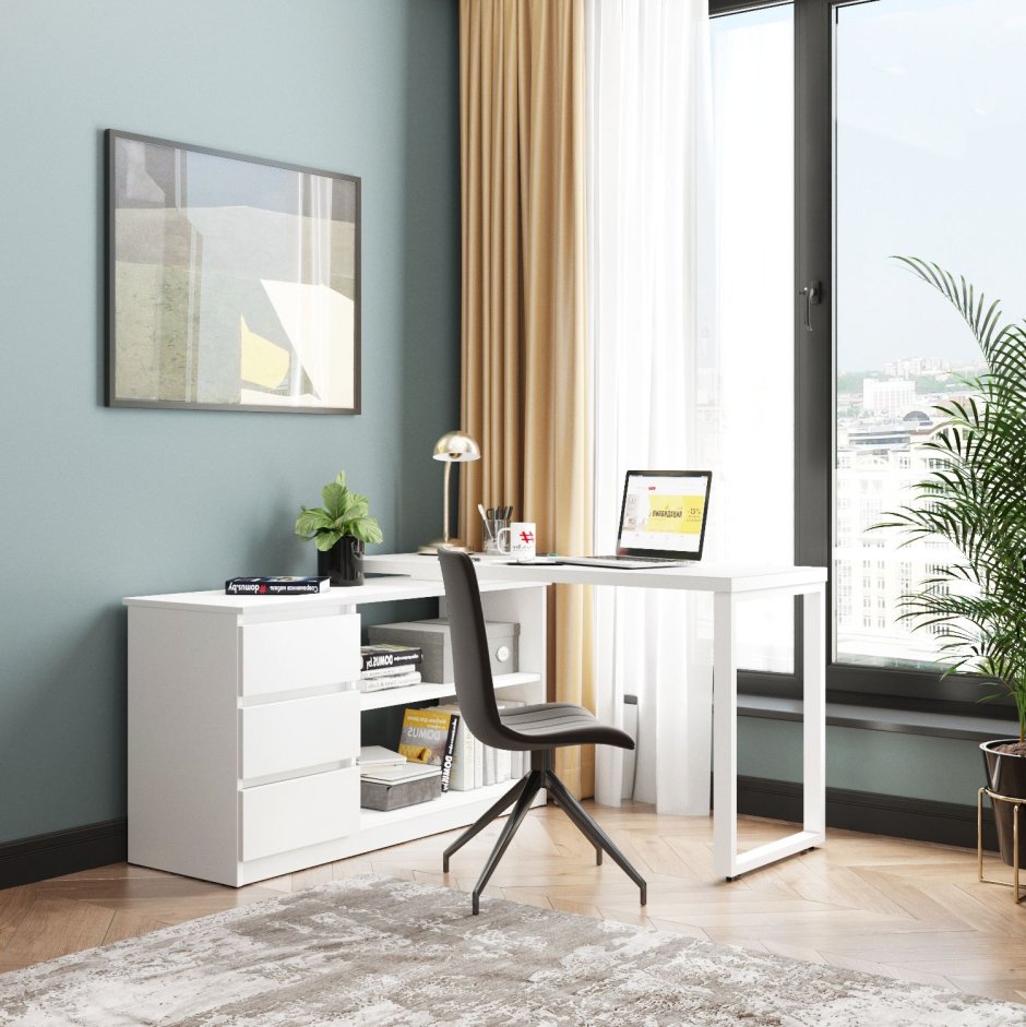 Угловой поворотный стол Домус