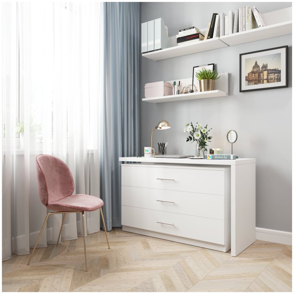 Поворотный стол-комод Домус стр07 белый