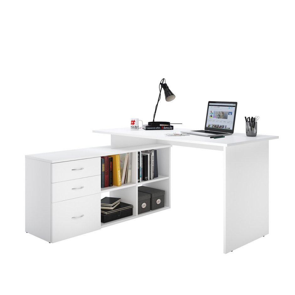 Угловой стол Домус сп016 письменный белый