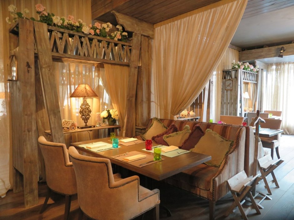 Кантри в интерьере ресторана