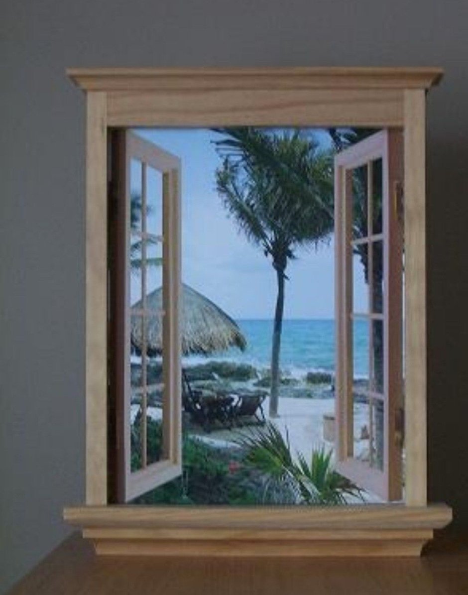 Декоративное окно в ванной