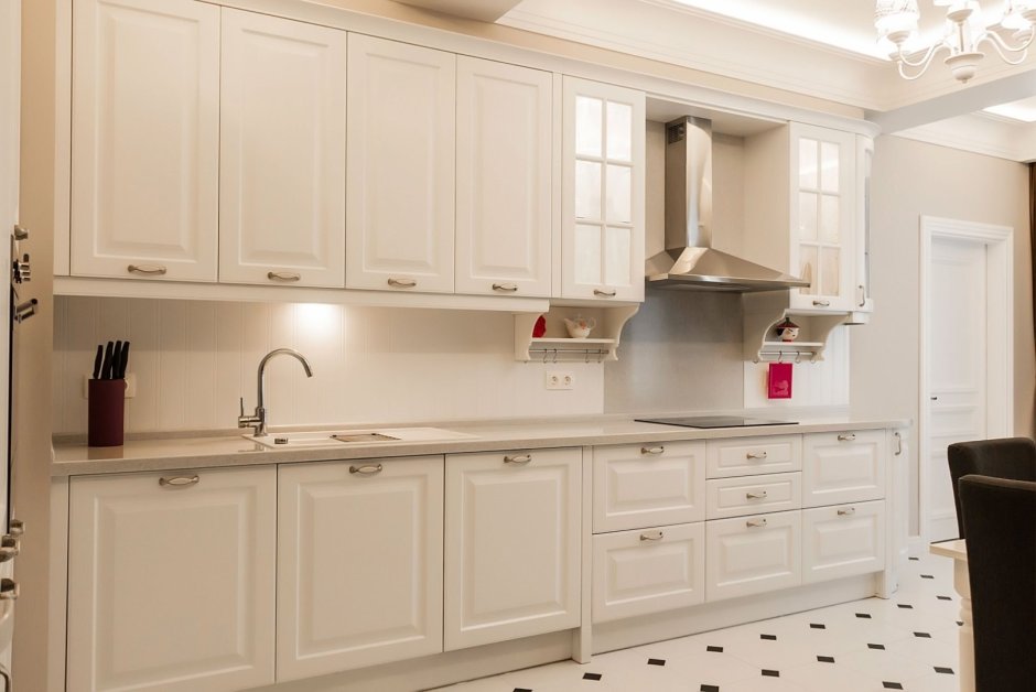 Кухня серая массив Нео Классик