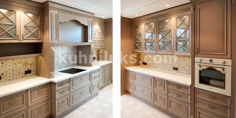 Кухня с молдингами на фасадах