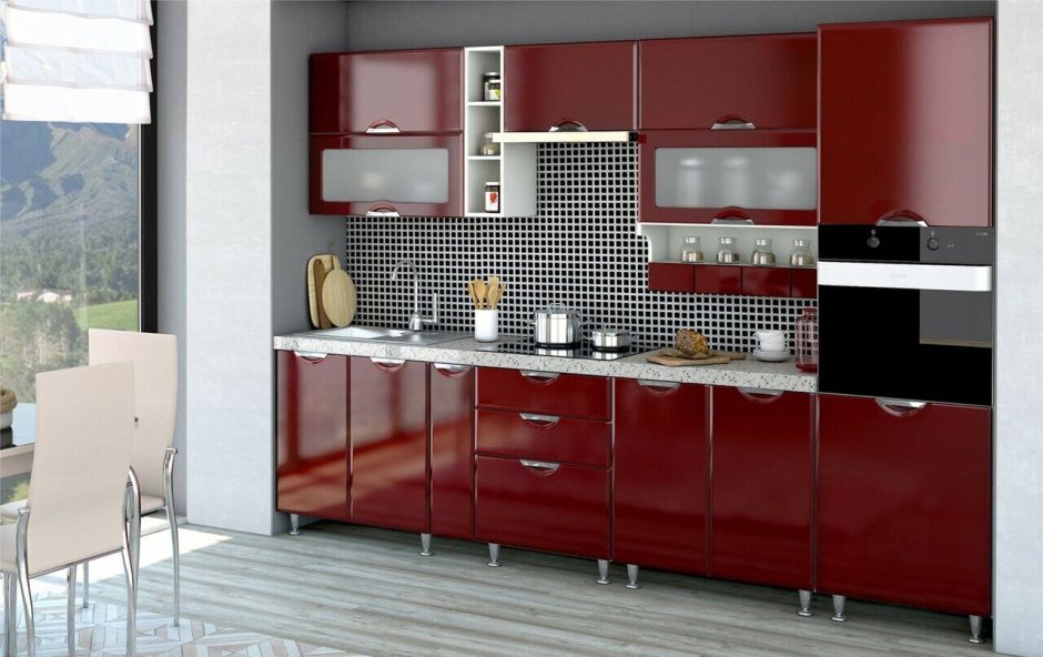 Буфет красное дерево Ампир