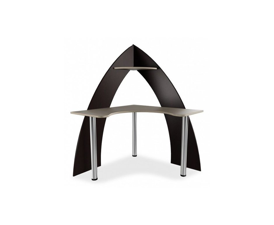 Большой треугольный офисный стол на 3 человека