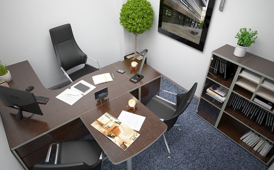 Столы для офиса угловые на двоих