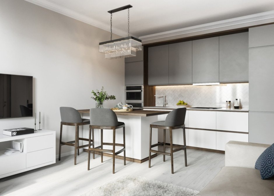 Интерьер пик кухня гостиная