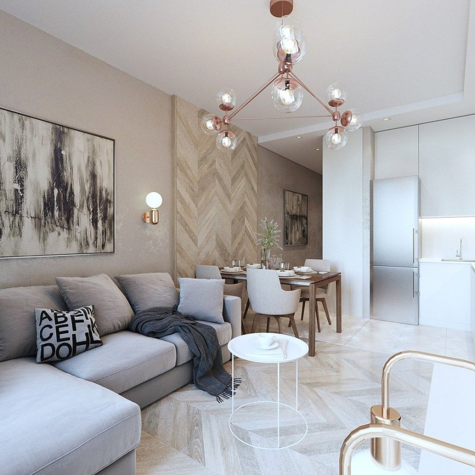 Кухня гостиная икеа 13м