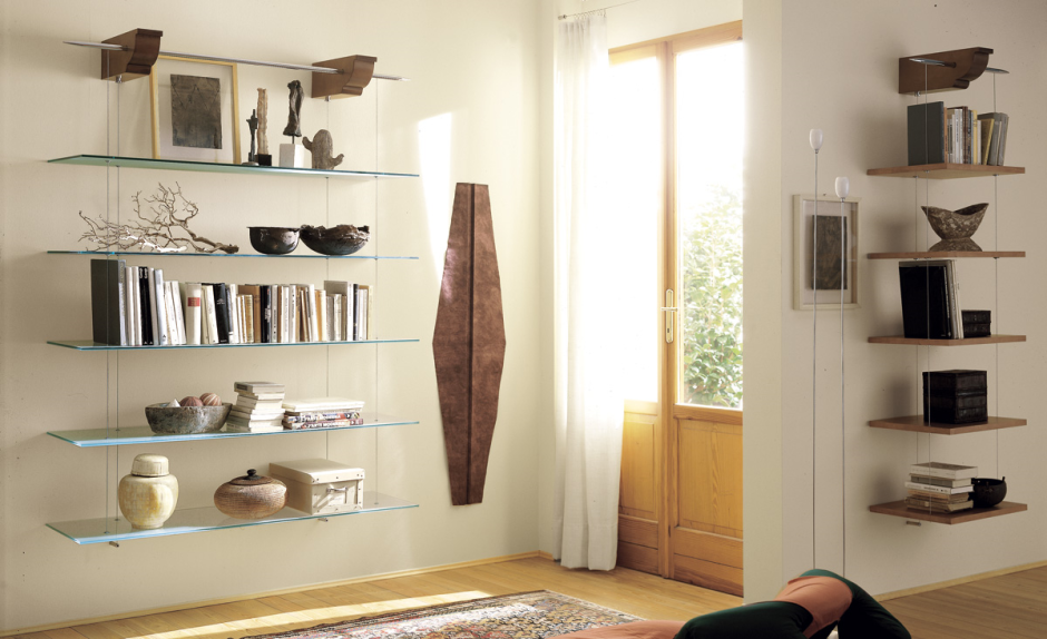 Стеклянная полка навесная Италия Cattelan