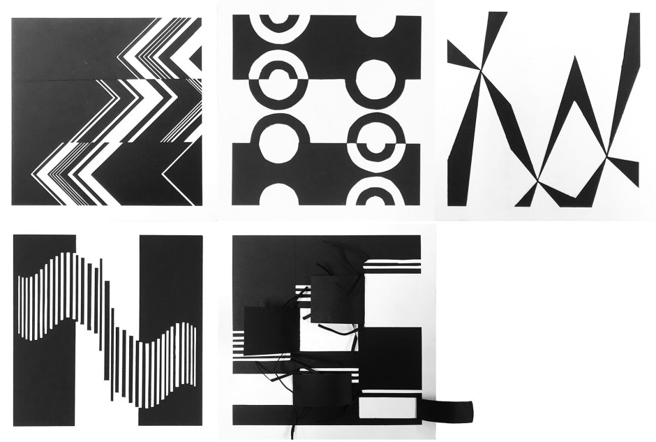 Графическая композиция из геометрических фигур