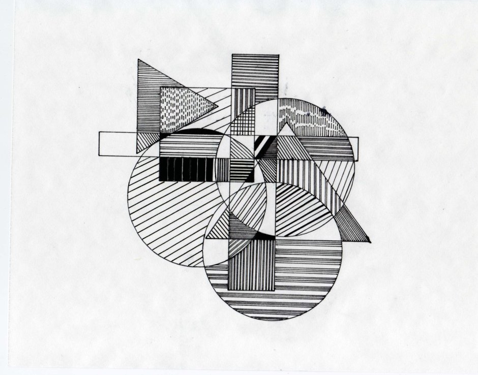 Композиция из геометрических фигур на плоскости
