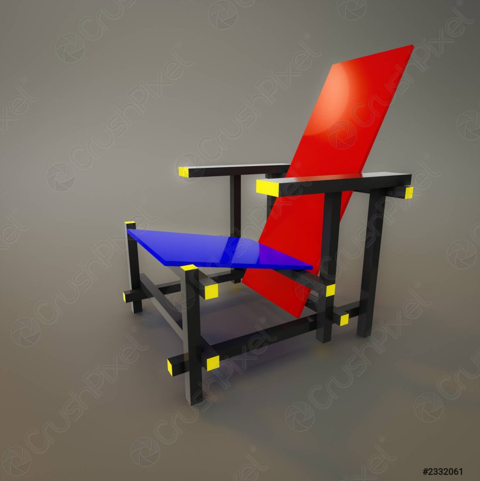 Красно-синий стул Геррита Ритвельда