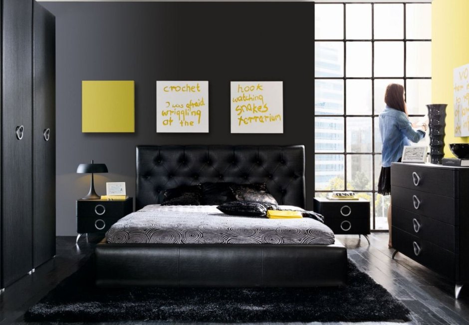 Черная мебель в интерьере
