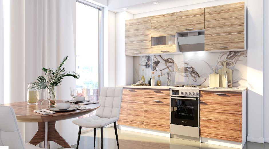 Кухня Лилия 1.7 св мебель белый эбони