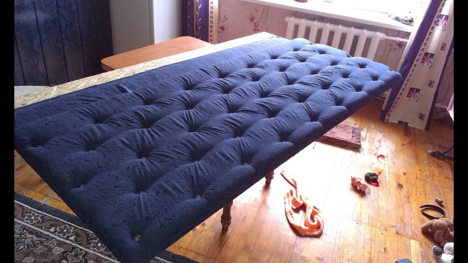 Обивка изголовья поролоном