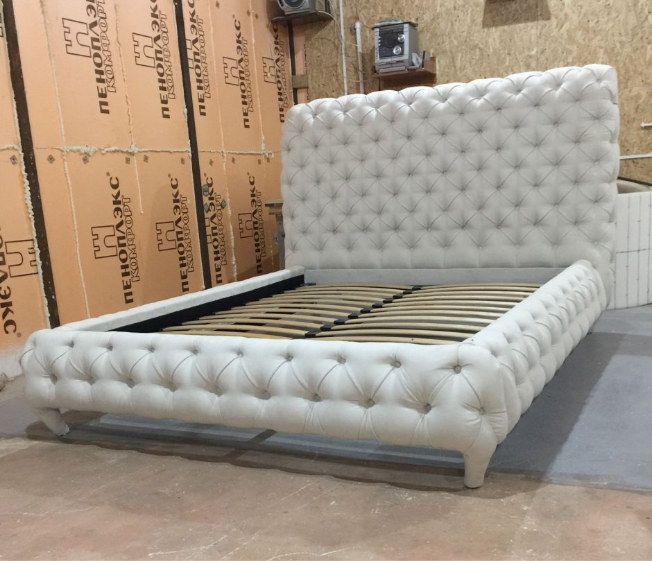 Кровать Морфей спринг бокс каретной стяжкой