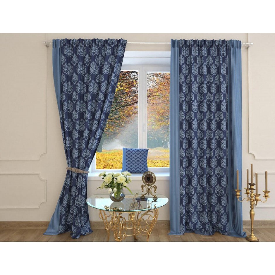 Синие занавески