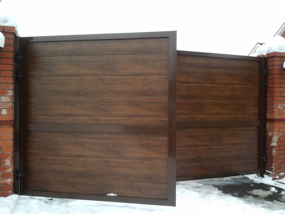 Распашные ворота алюминиевые Алютех