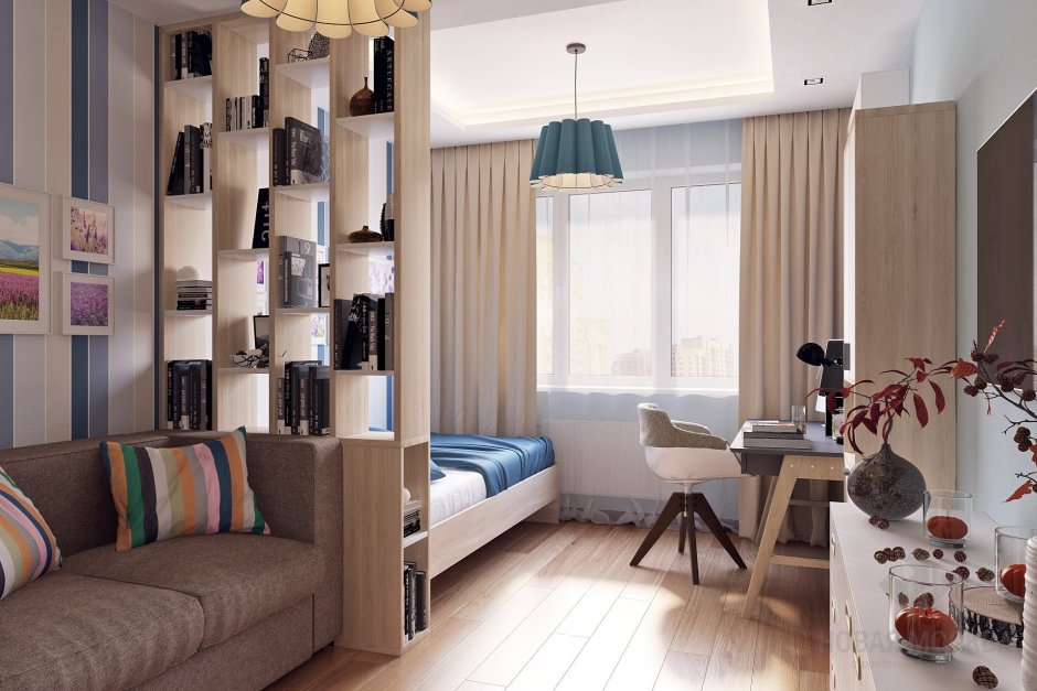 Перегородка в детской комнате для зонирования