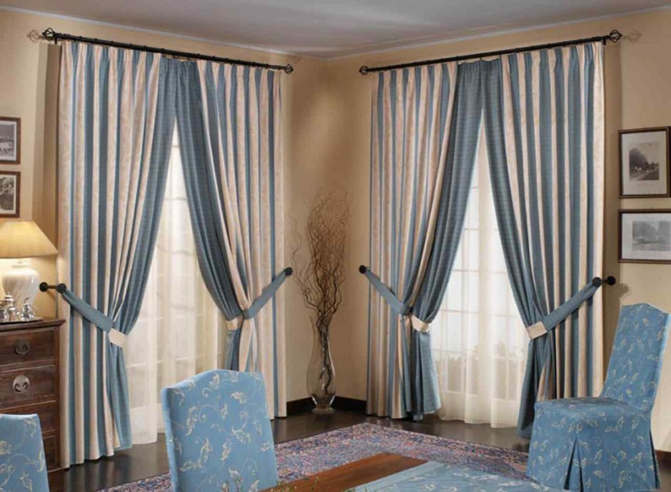 Шторы в интерьере гостиной