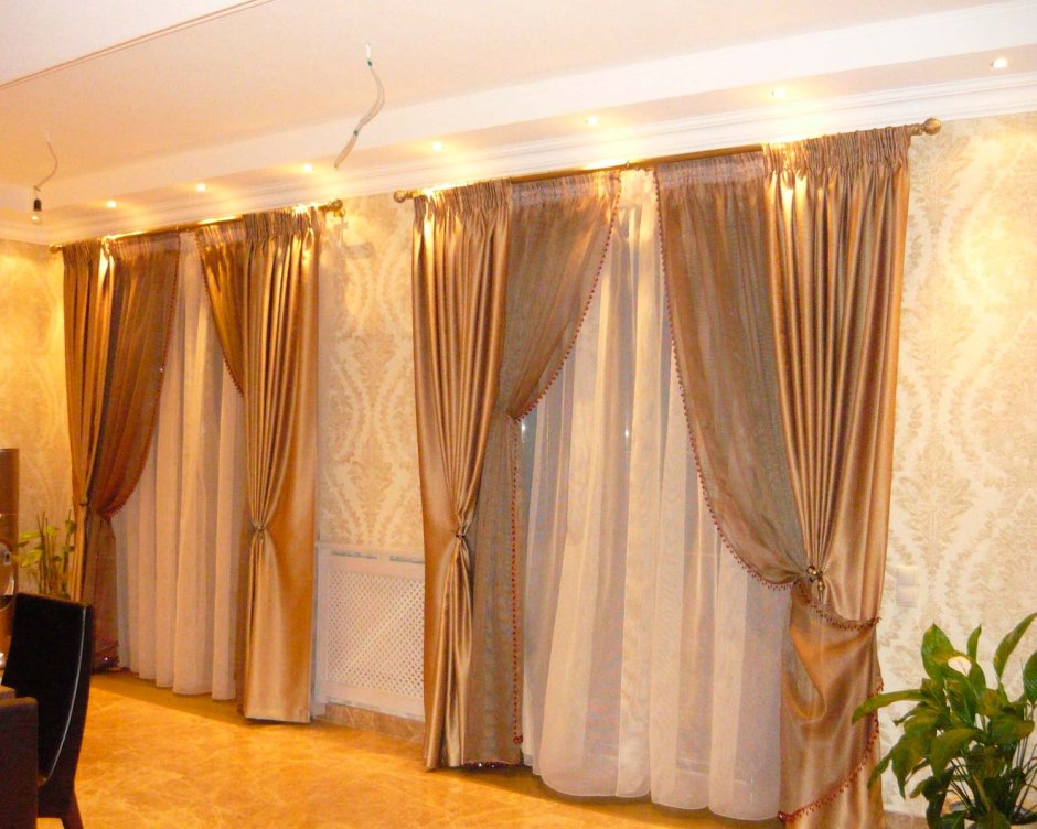 Гардины и шторы для зала