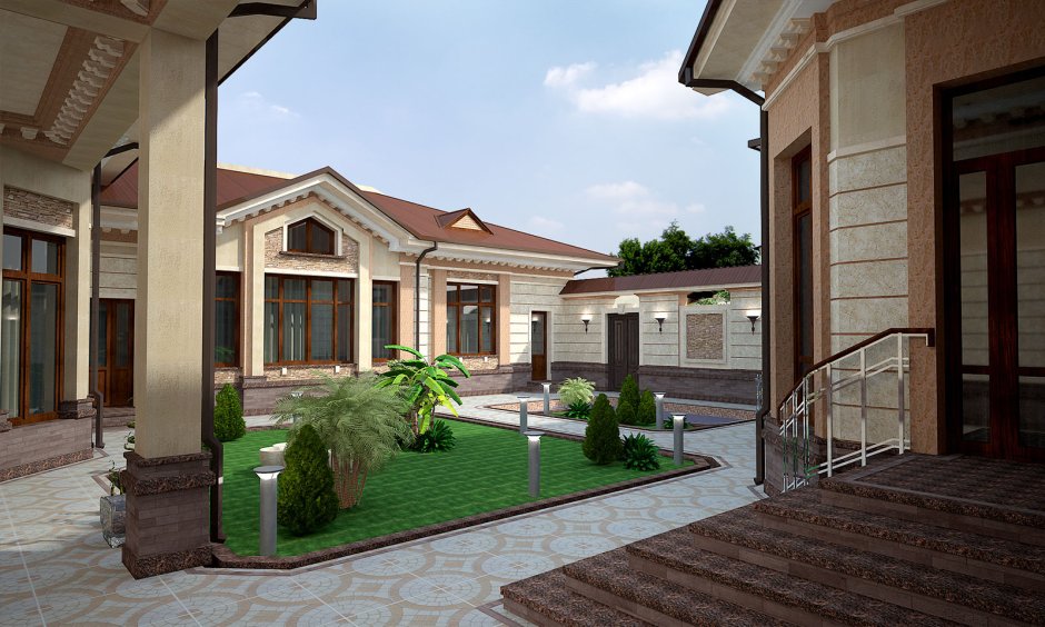 Травертин фасад Узбекистан Андижан