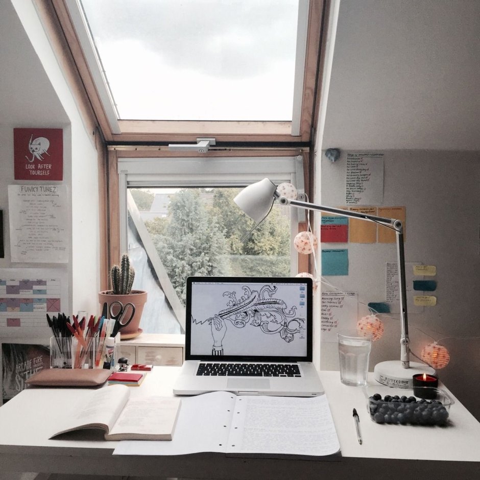 Рабочее место дизайнера Эстетика