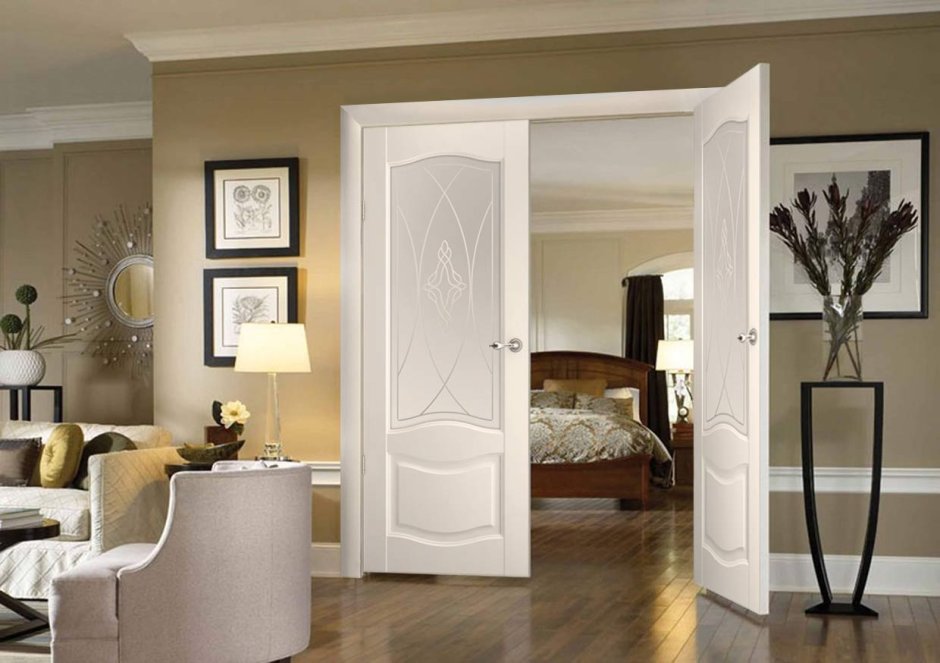 Двустворчатые двери в интерьере