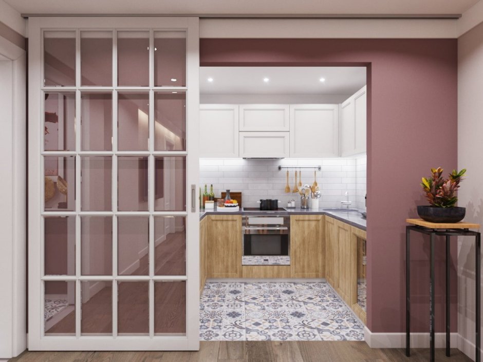 Перегородка на кухню раздвижная