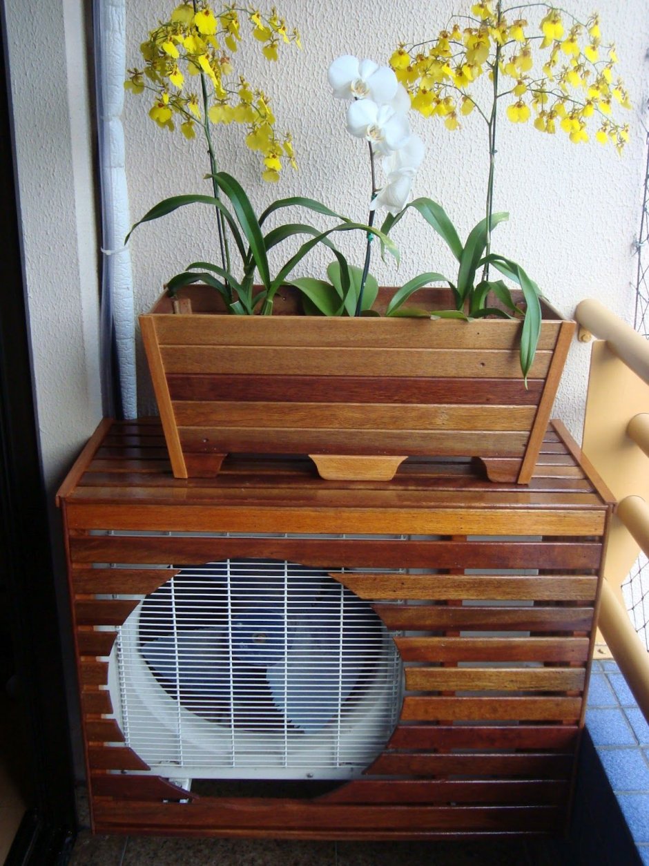 Декор для кондиционера на балконе