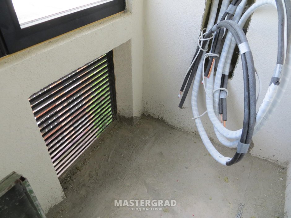 Короб под кондиционер на балконе