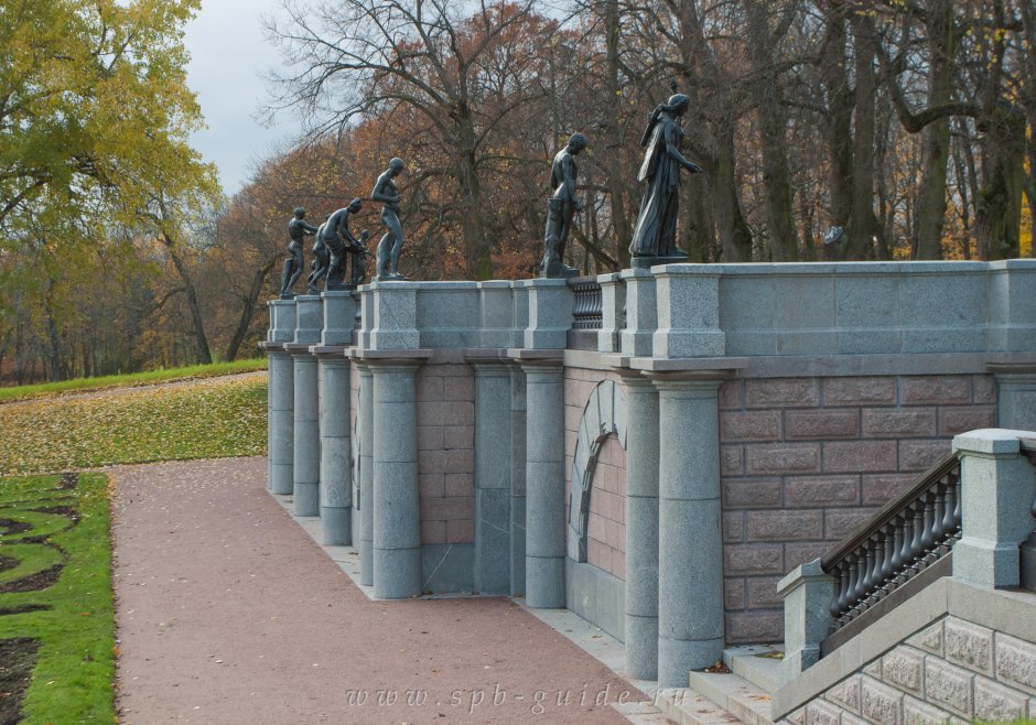 Гранитная терраса в Царском селе