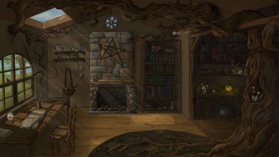 Интерьер комнаты для ведьмочек