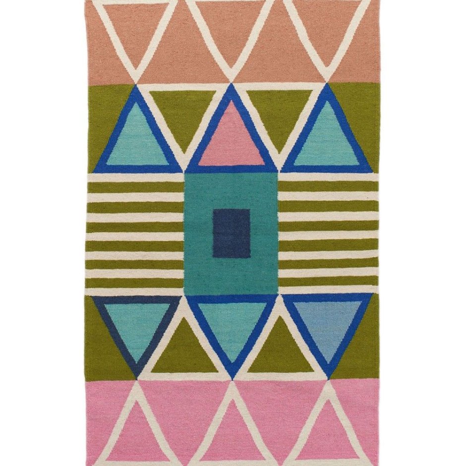 Аппликация коврик с геометрическим орнаментом