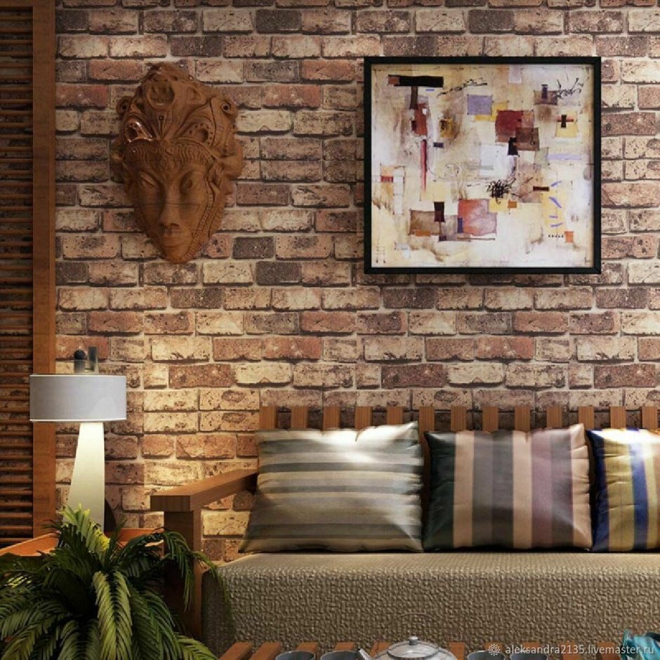 Состаренный кирпич в интерьере