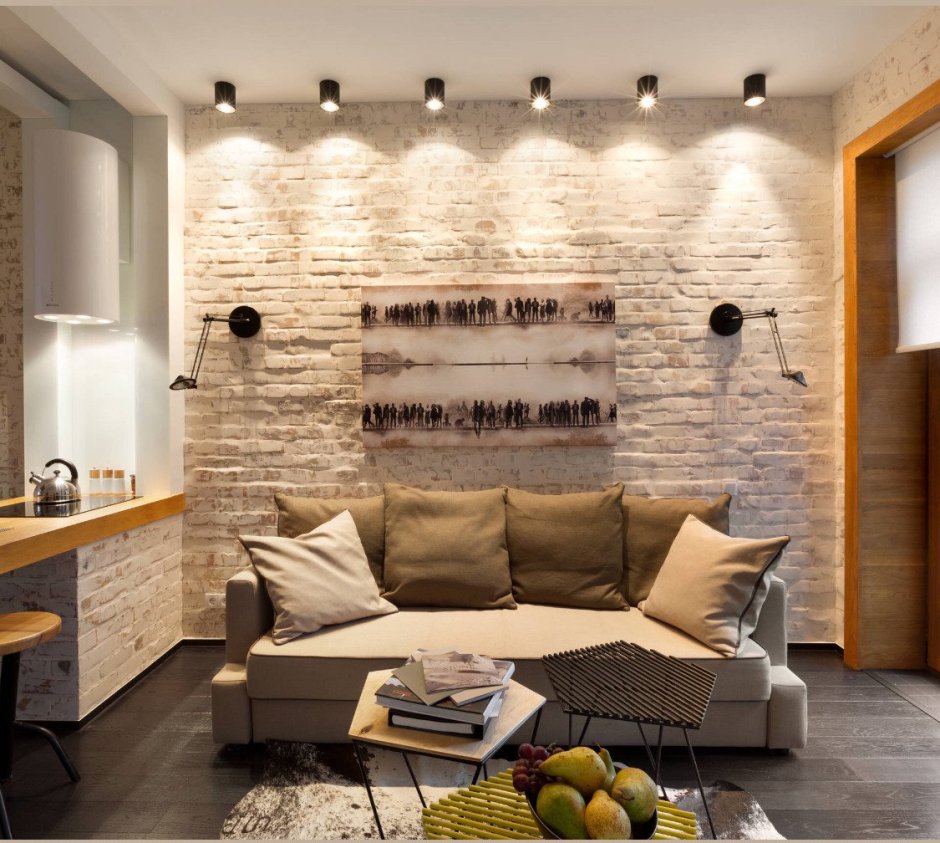 Кирпич в интерьере