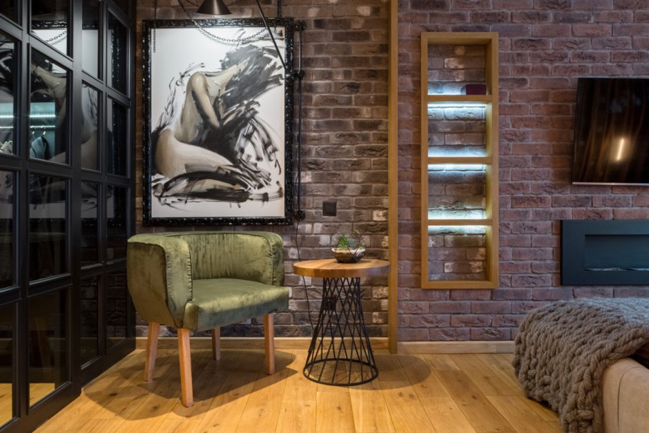 Декор стен в стиле лофт