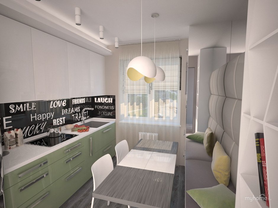 Кухня 9 кв м в панельном доме