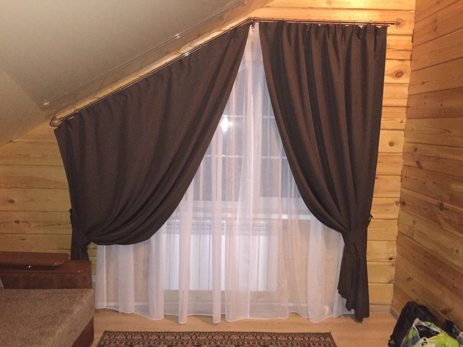 Шторы на треугольные окна