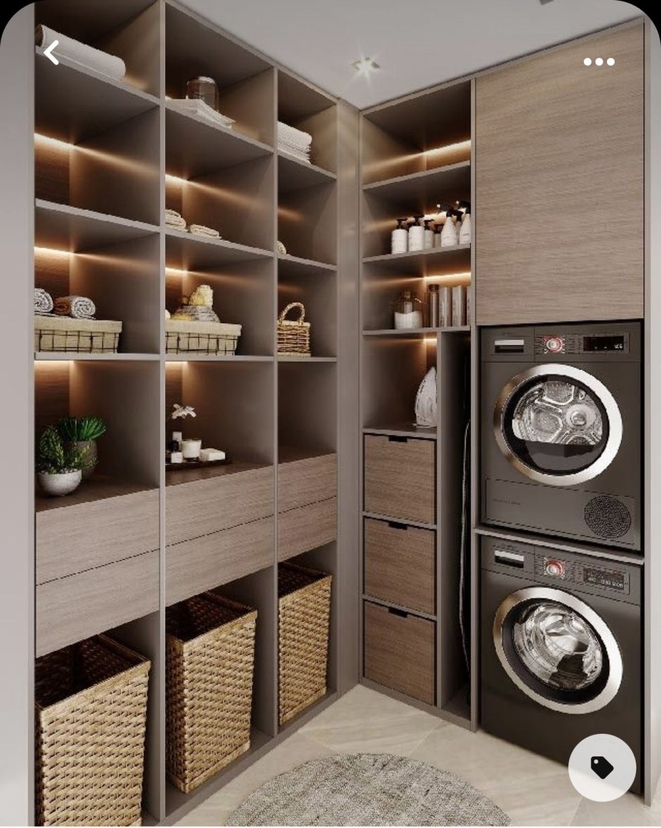 Стиралка и сушилка в интерьере