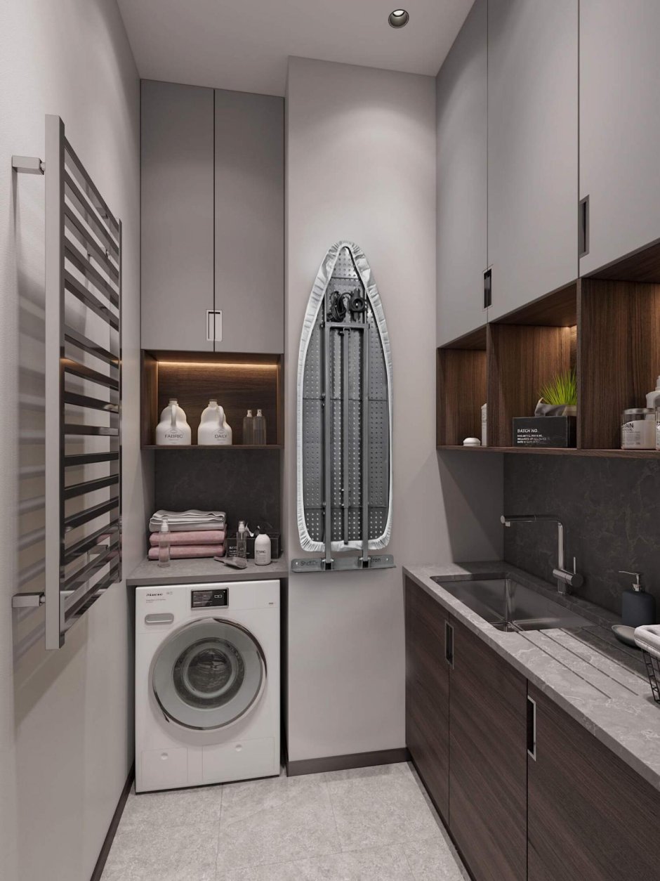 Идеи для маленькой прачечной в подвале