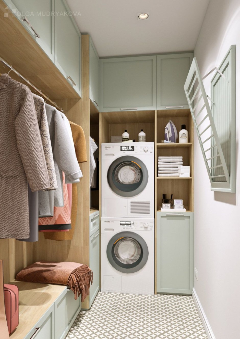 Постирочная и кладовка в одном помещении