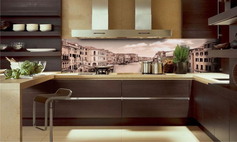 Плитка на фартук для кухни в скандинавском стиле