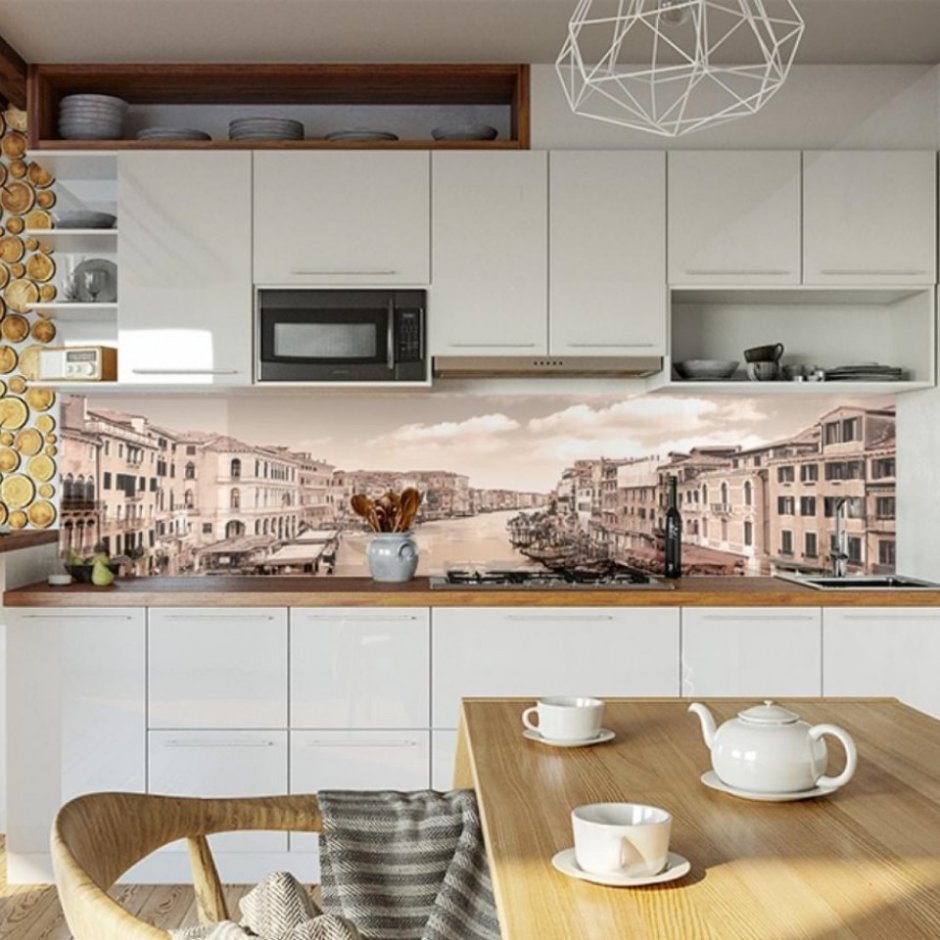 Стильная плитка для фартука кухни